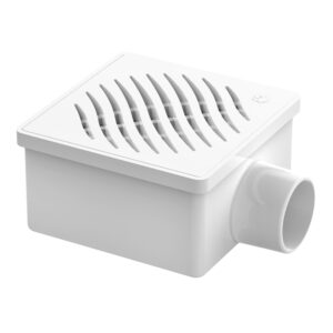 Ralo Sifonado Quadrado 100 X 53 X 40mm Grelha Branca Tigre 27289207