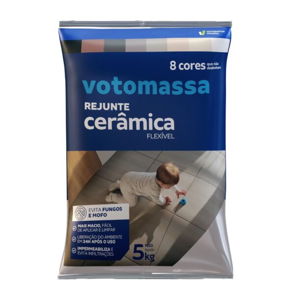 Rejunte 2x1 Porcelanato e Cerâmica Cinza Platina 5kg Votoran
