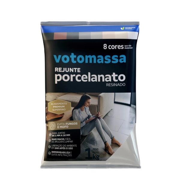 Rejunte 2x1 Porcelanato e Cerâmica Cinza Platina 1kg Votoran