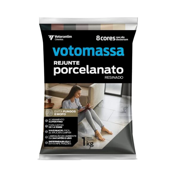 Rejunte 2x1 Porcelanato e Cerâmica Cinza Platina 1kg Votoran