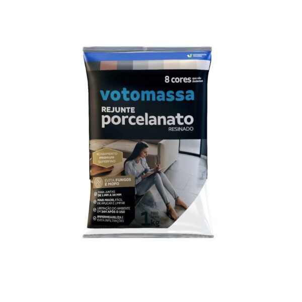 Rejunte 2x1 Porcelanato e Cerâmica Branco 1kg Votoran