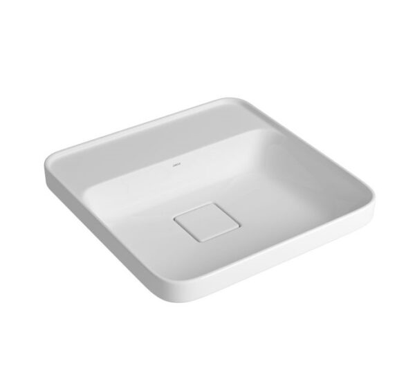 Cuba de Sobrepor Slim Quadrada com Mesa 40cm Válvula Oculta Branco Deca L.21040.M.17