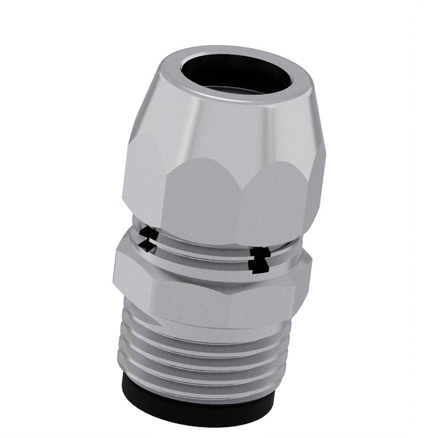 ADAPTADOR NIQUELADO P/ GAS 1/2BSP (M) X TM3/8 (F) BLUKIT