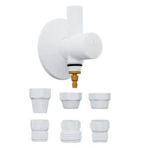 ADAPTADOR PARA FILTRO EM ABS BRANCO C/ REGISTRO INTEGRADO  BLUKIT