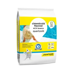 ARGAMASSA AC3 QUARTZOLIT 20KG BRANCO  CIMENTCOLA FLEXIVEL