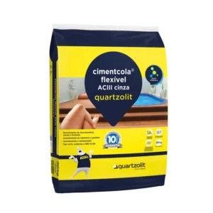 ARGAMASSA AC3 QUARTZOLIT 20KG CINZA CIMENTCOLA FLEXIVEL