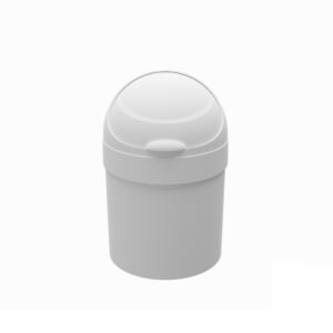 CESTO MULTIUSO C/ TAMPA BASCULANTE BRANCO 21X32.5CM  ASTRA