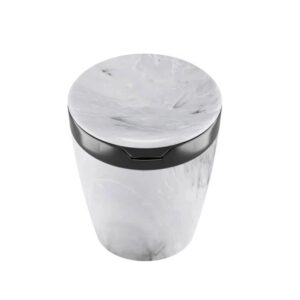 CESTO MULTIUSO C/ TAMPA BASCULANTE BRANCO MARMORIZADO 2.7L  ASTRA