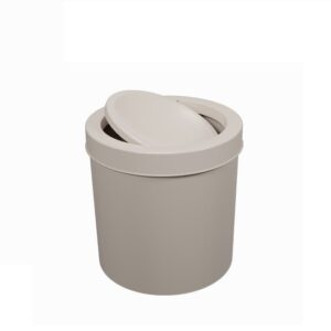 CESTO MULTIUSO C/ TAMPA BEGE 6L  ASTRA