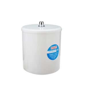 CESTO MULTIUSO C/ TAMPA BRANCO/CINZA 6L   ASTRA