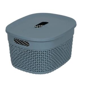 CESTO ORGANIZADOR C/ TAMPA 12L AZUL MEDITERRANEO  ASTRA