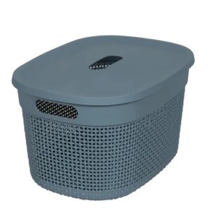 CESTO ORGANIZADOR C/ TAMPA 17L AZUL MEDITERRANEO  ASTRA