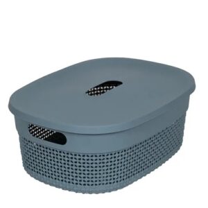 CESTO ORGANIZADOR C/ TAMPA 3.5L AZUL MEDITERRANEO  ASTRA