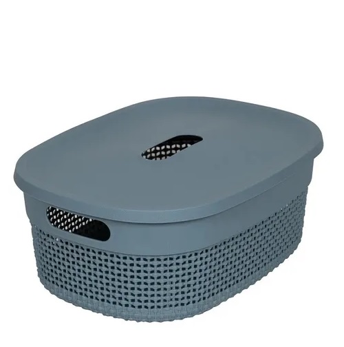 CESTO ORGANIZADOR C/ TAMPA 3.5L AZUL MEDITERRANEO ASTRA