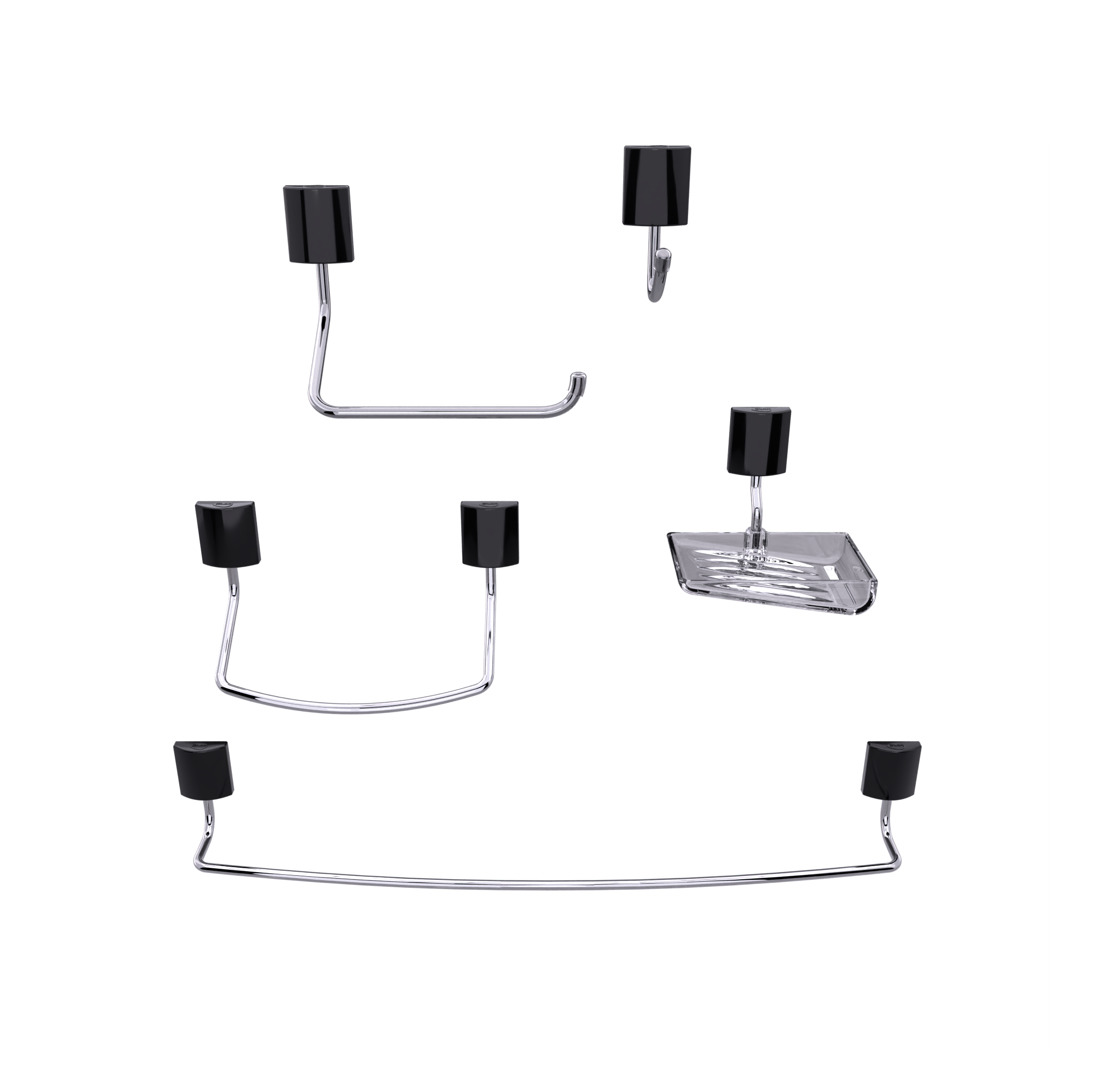 CONJUNTO DE ACESSORIOS P/ BANHEIRO MODELO NEO BLUKIT