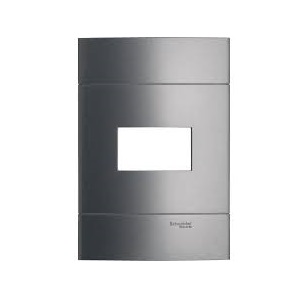 DECOR PLACA 4x2 1MOD PRATA FUME 044215  SCHNEIDER