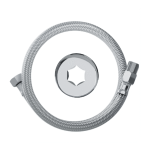 ENGATE FLEX INOX P/ AGUA M VAZAO 40CM  MAIS GROSSO  BLUKIT