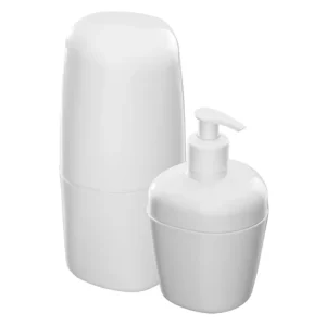 KIT ACESSORIOS PARA BANHEIRO 2 PCS BRANCO LISO  ASTRA