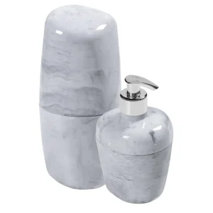 KIT ACESSORIOS PARA BANHEIRO 2 PCS BRANCO/CINZA  ASTRA