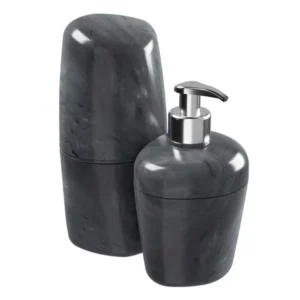 KIT ACESSORIOS PARA BANHEIRO 2 PCS CINZA  ASTRA