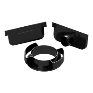 KIT CANAL ACO SLIM PRETO H50 - ADAPT. TAMPA SAIDA INICIO FIN