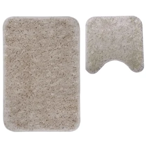 KIT TAPETE 2 PECAS EM POLIESTER ARGILA  ASTRA