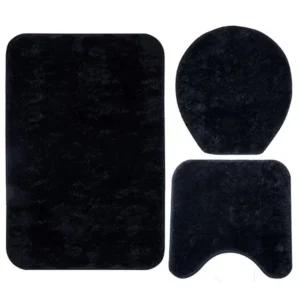 KIT TAPETE STILO 3 PECAS EM POLIESTER PRETO  ASTRA