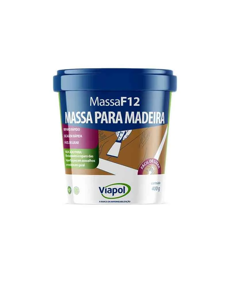 MASSA PARA MADEIRA E CALAFETAGEM MF-12 BRANCO 400G