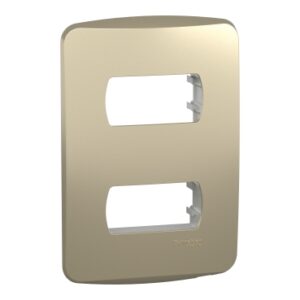 MILUZ PLACA+SUP 4X2 2MOD DOU 77123  SCHNEIDER