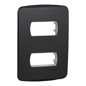 MILUZ PLACA+SUP 4X2 2MOD GRAFITE 77121  SCHNEIDER