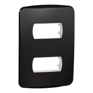 MILUZ PLACA+SUP 4X2 2MOD PRETA 77124  SCHNEIDER