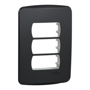 MILUZ PLACA+SUP  4X2 3MOD GRAFITE 77131  SCHNEIDER