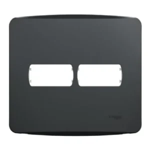 MILUZ PLACA+SUP 4X4 2MOD GRAFITE 77421  SCHNEIDER