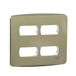 MILUZ PLACA+SUP 4X4 4MOD DOU 77443  SCHNEIDER