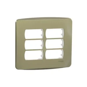 MILUZ PLACA+SUP 4X4 6MOD DOURADA 77463  SCHNEIDER