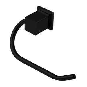 PAPELEIRA SEMI LUXO SQUARE PRETO FOSCO INOX