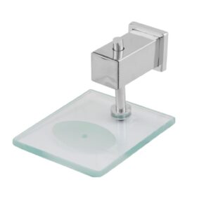 SABONETEIRA SEMI LUXO SQUARE PAREDE INOX