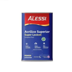 TINTA ACRILICA SUPER LAVAVEL SEMI BRIHO BRANCO 18LTS   ALESSI