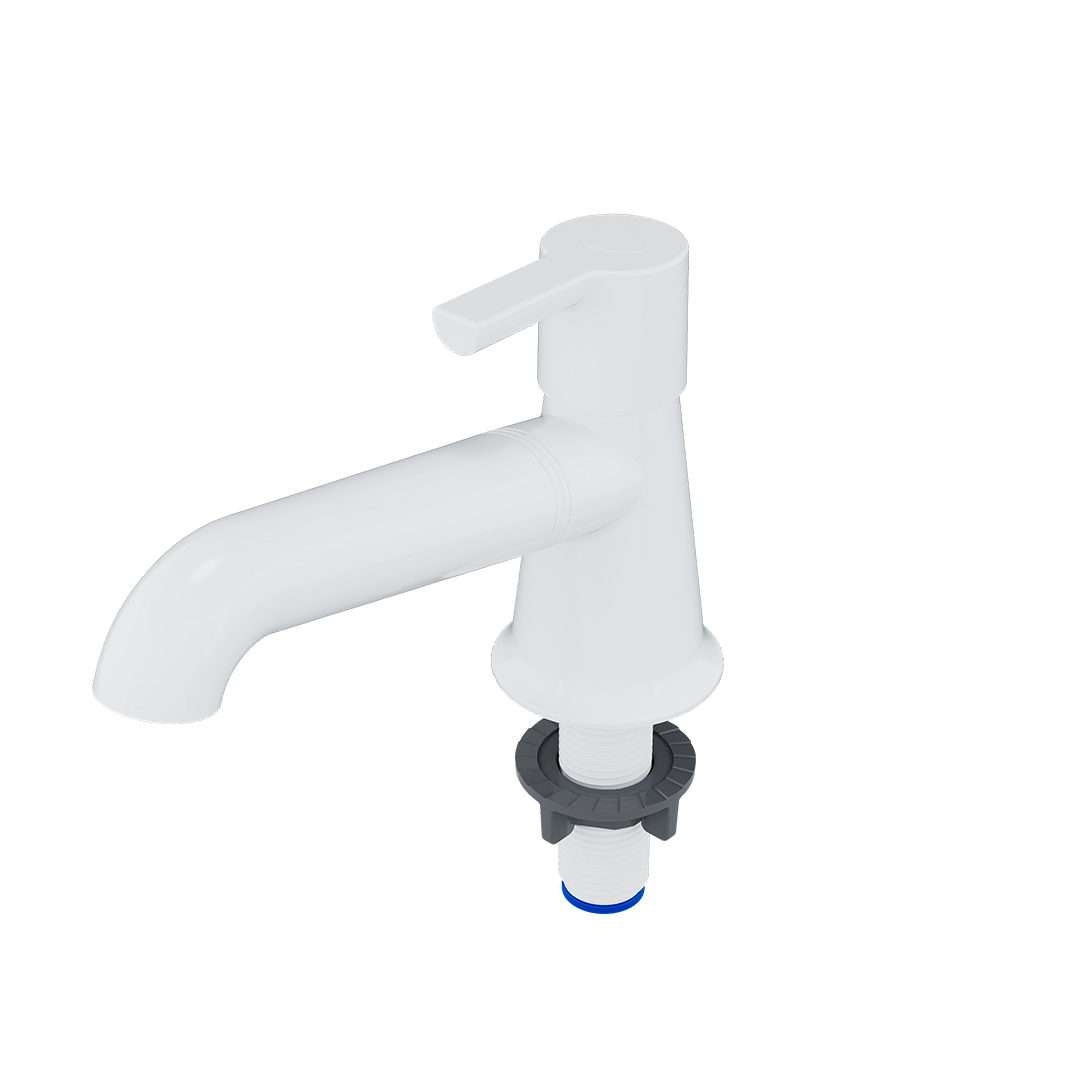 TORNEIRA DE MESA CURVA PARA LAVATORIO - CONFORT BRANC BLUKIT